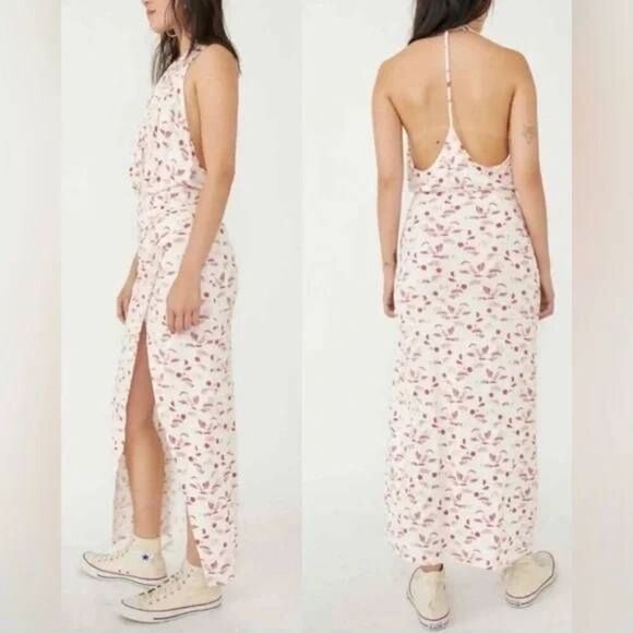 Free People Daria Floral Print Halter Maxi Dress - Picture 1 of 6